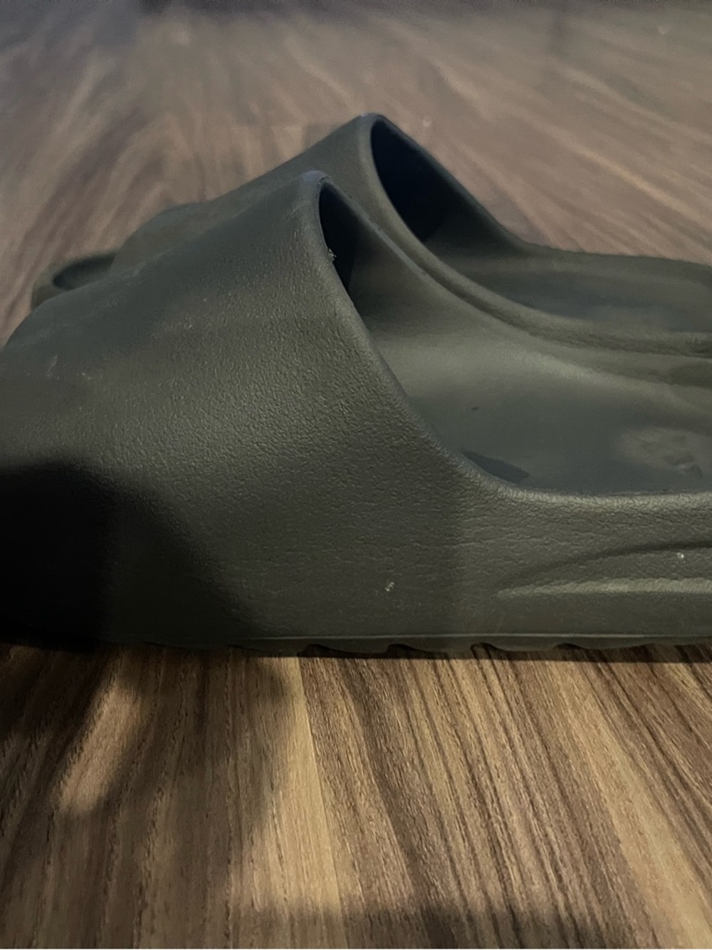 Minimalist Slip-On Slide Sandals in Dark Olive